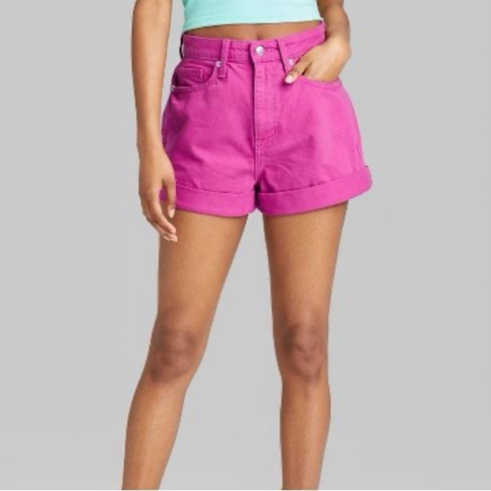 wild fable pink cuffed mom shorts nwt 🩷